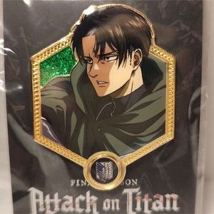 Attack On Titan Levi Ackerman Full Color Enamel Pin Official AoT Collectible